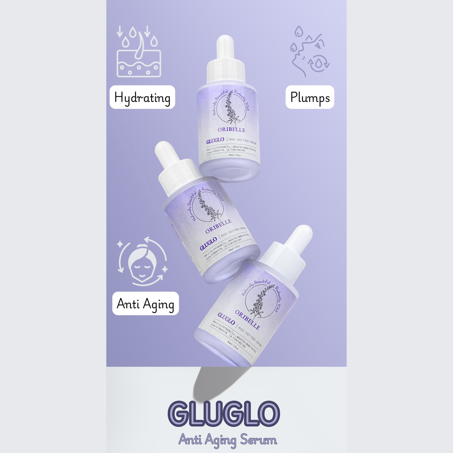 GLUGLO | 2% Glutathione | Reduces Wrinkles, Fine Lines & Inflammation