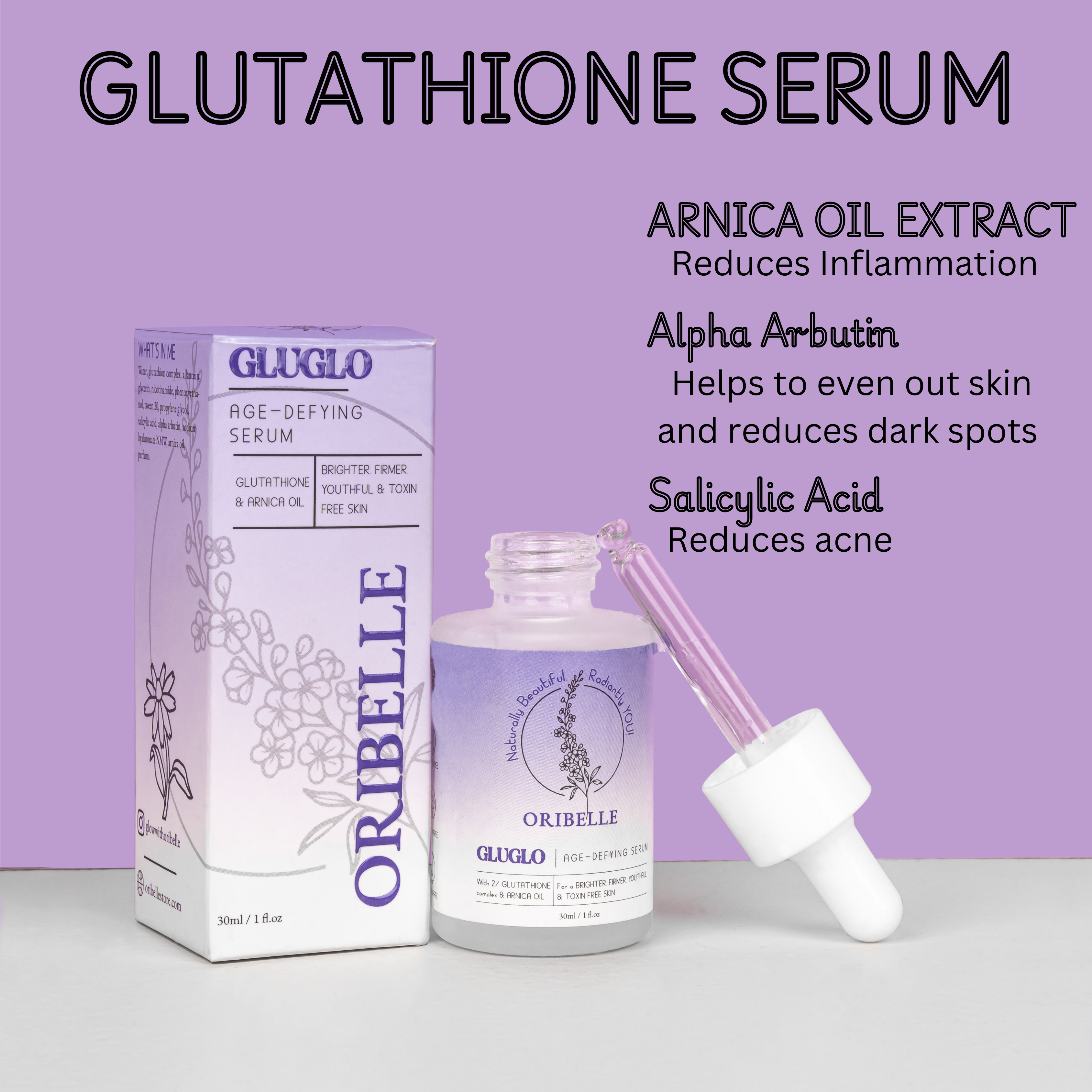 GLUGLO (2% Glutathione + Arnica Oil Extract)