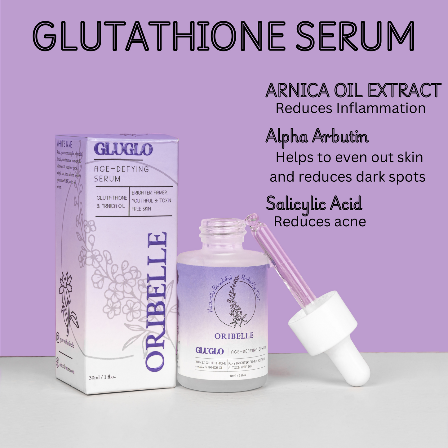GLUGLO | 2% Glutathione | Reduces Wrinkles, Fine Lines & Inflammation