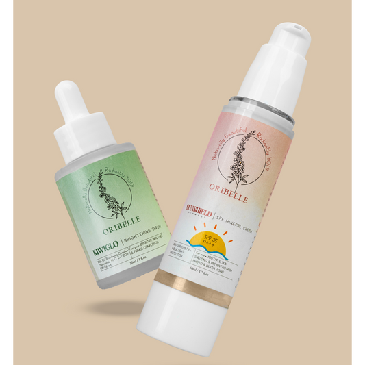 2-IN-1 Brightening + Skin Protection Bundle || SUNSHIELD SPF 35 PA+++ & SPF + Moisturizer + 10% Niacinamide Serum Reduces Acne & Brightens Skin